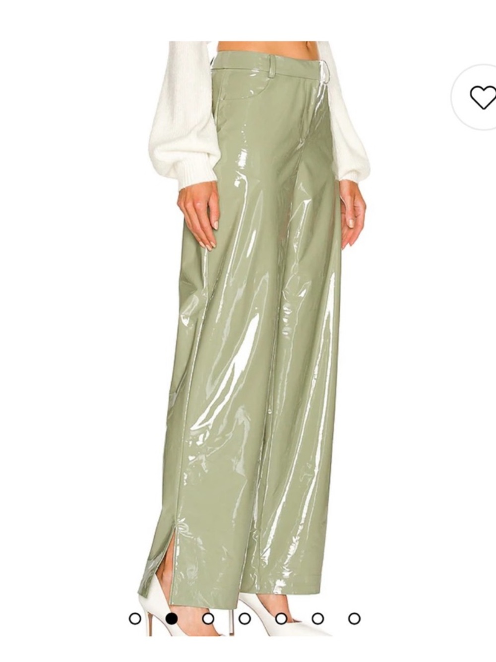 Camila Coelho Patent Olive Green Trousers LIKE NEW WORN ONCE